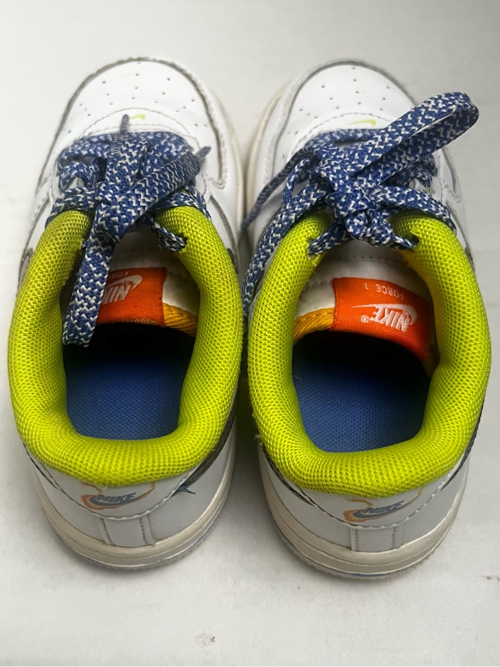 Nike Air Force 1 Low Leather Toddler Sneakers Sz 9C White Athletic Casual Shoes - Picture 7 of 12